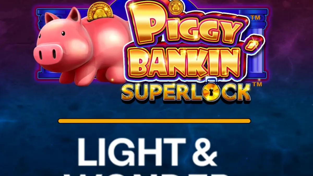 Tampilan visual slot Piggy Bankin’ Super Lock dengan tema perbankan mewah
